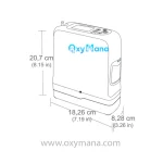 ابعاد دستگاه اکسیژن ساز پرتابل اینوژن مدل G5