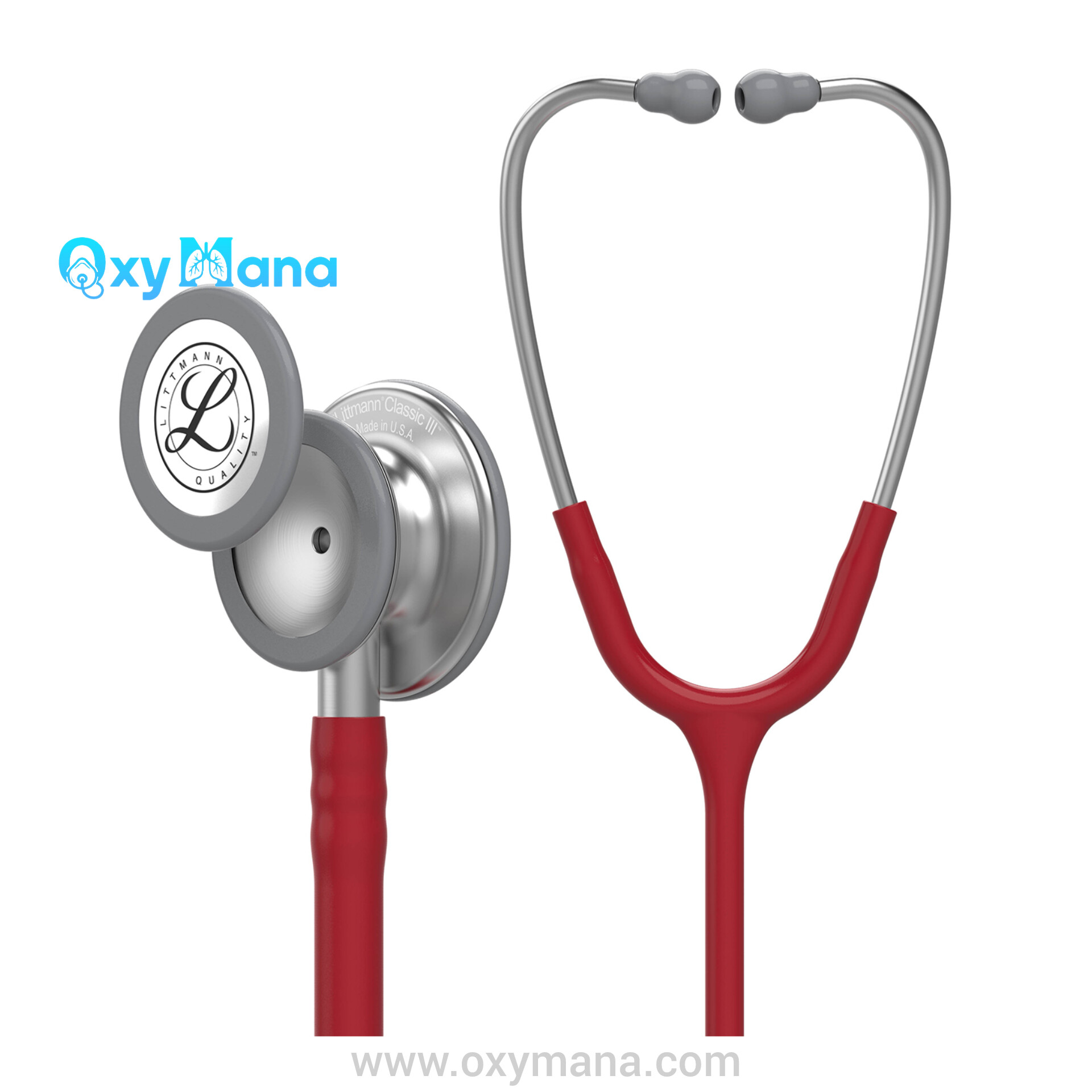 گوشی پزشکی لیتمن کلاسیک 3 زرشکی استیل 5627